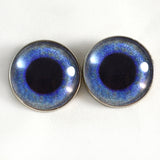 Sew On Buttons Dark Blue Crow Glass Eyes