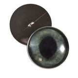 Sew On Buttons Dark Gray Cat Glass Eyes