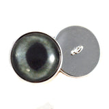 Sew On Buttons Dark Gray Cat Glass Eyes