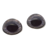 High Domed Dark Gray Realistic Cat Glass Eyes