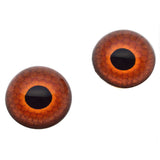 High Domed Deep Amber Honeycomb Glass Eyes
