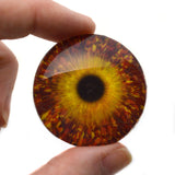 Fall Autumn Gold and Red Branches Fantasy Glass Eyes