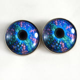 Sew On Buttons Gecko Glass Eyes in Pink and Blue