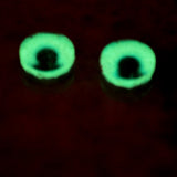 8mm Glow in the Dark Soft Blue Round Glass Eyes