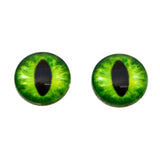 16mm Glow in the Dark Green Dragon Glass Eyes