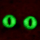 16mm Glow in the Dark Green Dragon Glass Eyes