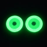 30mm Glow in the Dark Green Ghost Glass Eyes