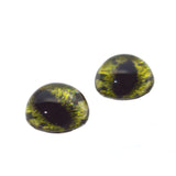 High Domed Green Alligator Glass Eyes