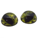 High Domed Green Alligator Glass Eyes