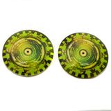 Green Cogs Cyberpunk Glass Eyes
