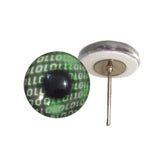 Green Cyber Code Eyes on Wire Pin Posts