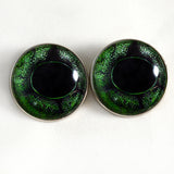 Sew On Buttons Green Frog Glass Eyes