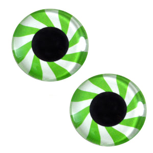 Green Mint Candy Glass Eye