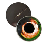Sew On Buttons Green and Orange Fish Glass Eyes