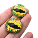 High Domed Transfixing Earth Dragon Glass Eyes