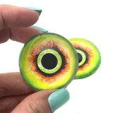 High Domed Eyes Green Monster Glass Eyes