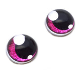 High Domed Hot Pink Anime Glass Eyes