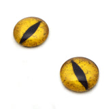 Golden Yellow Dinosaur Dragon Glass Eyes