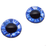 High Domed Intense Ice Blue Human Glass Eyes