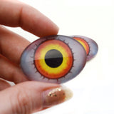 Fierce Orange and Yellow Space Assassin Oval Glass Eyes