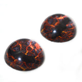 High Domed Lava Dragon Glass Eyes