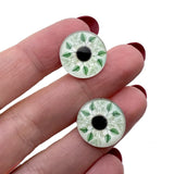 Green Nature Leaves Glass Eyes