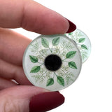 Green Nature Leaves Glass Eyes