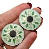 Green Nature Leaves Glass Eyes