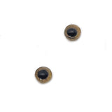 6mm Light Brown Tropical Owl Bird Glass Eyes