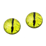 lime green high dome dragon glass eyes for arts and crafting