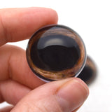 High Domed Medium Deer with Sclera White Band Glass Eyes