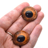High Domed Medium Brown Human Glass Eyes