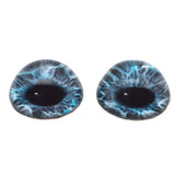 High Domed Mint Blue Mermaid Glass Eyes