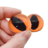 High Domed Orange Fox Glass Eyes