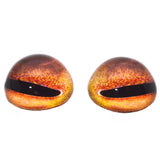 High Domed Orange Octopus Glass Eyes
