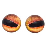 High Domed Orange Octopus Glass Eyes