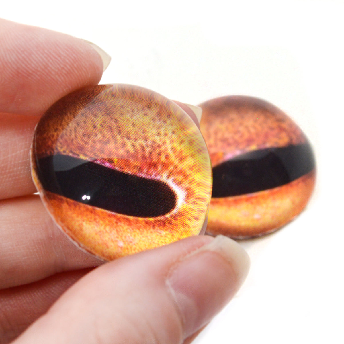 Crochet Octopus Friend Made with Orange Glass Button Eyes – Handmade Glass  Eyes