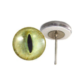 Pale Yellow Cat Glass Eyes on Wire Pin Posts