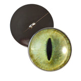 Sew On Buttons Pale Yellow Cat Glass Eyes