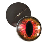 Sew On Buttons Pink and Brown Cat Glass Eyes