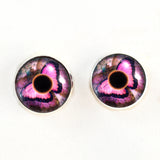Sew On Buttons Pink Butterfly Glass Eyes