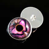 Sew On Buttons Pink Butterfly Glass Eyes