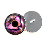 Sew On Buttons Pink Butterfly Glass Eyes