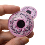 Pink Autumn Wreath Glass Eyes