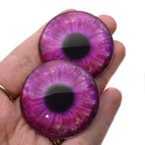 Magenta Pink Galaxy Glass Eyes