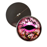 Sew On Buttons Pink Lizard Glass Eyes