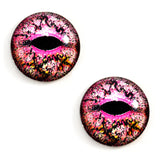 pink lizard glass eyes