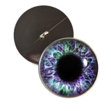 Sew On Buttons Purple and Green Human Glass Eyes