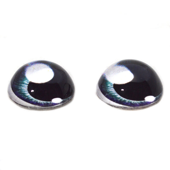 High Domed Purple and Teal Anime Glass Eyes
