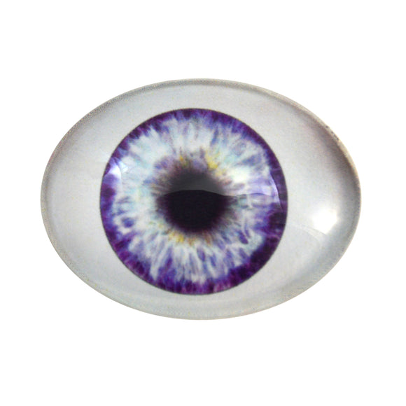 Purple Doll Oval Glass Eyes